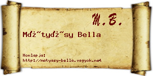 Mátyásy Bella névjegykártya